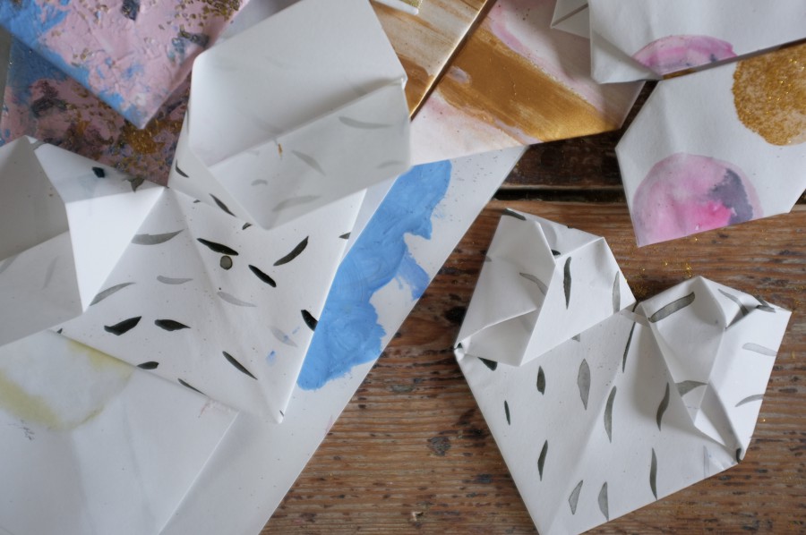 Origami hjerte DIY