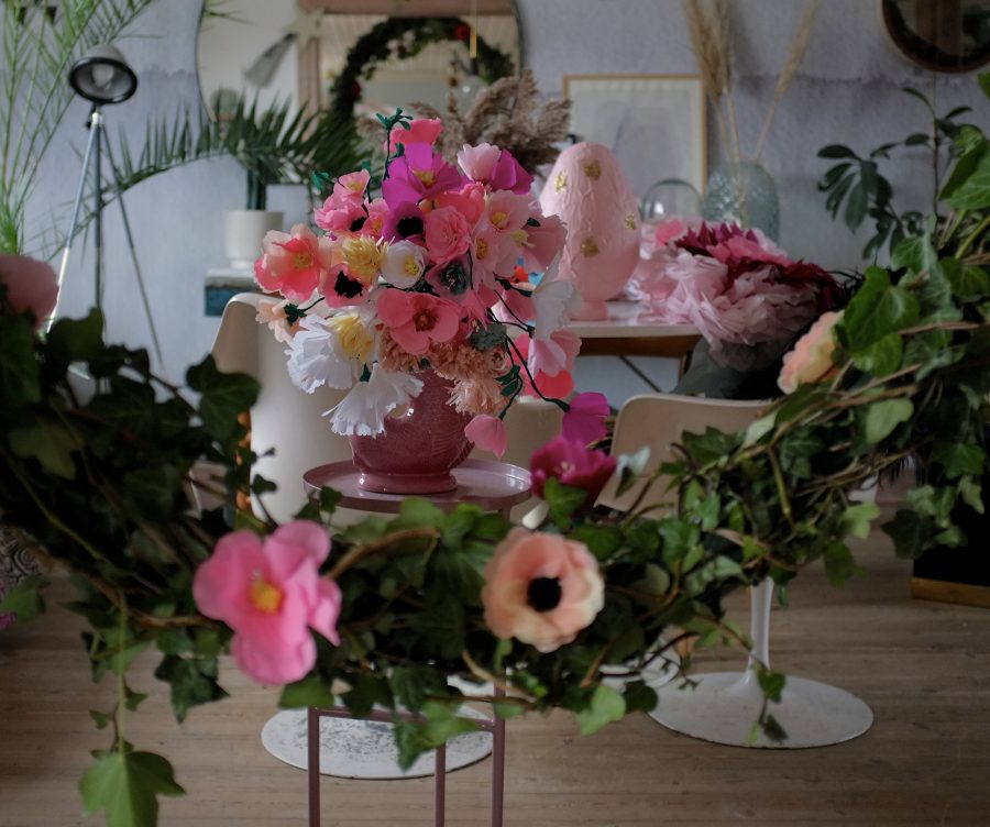 Pinterest, papirsblomster og papmaché